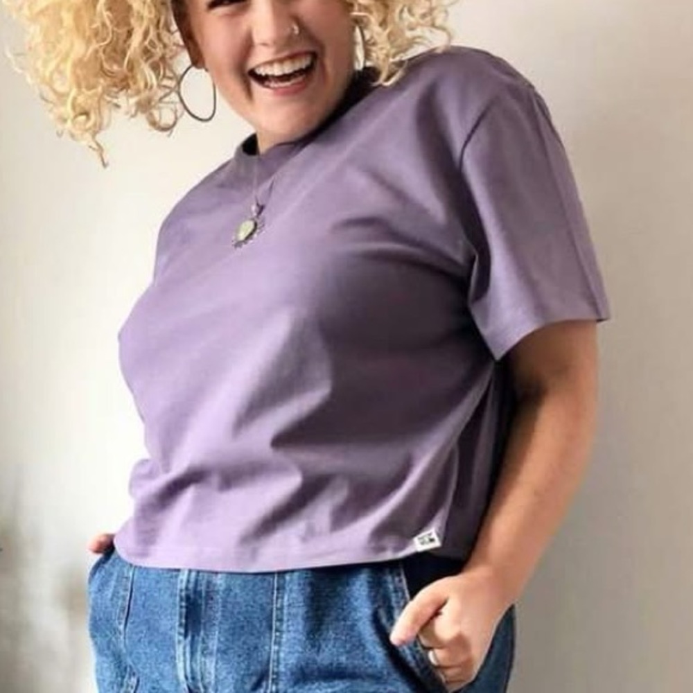 Zola Organic Cotton Tee in Purple Sage